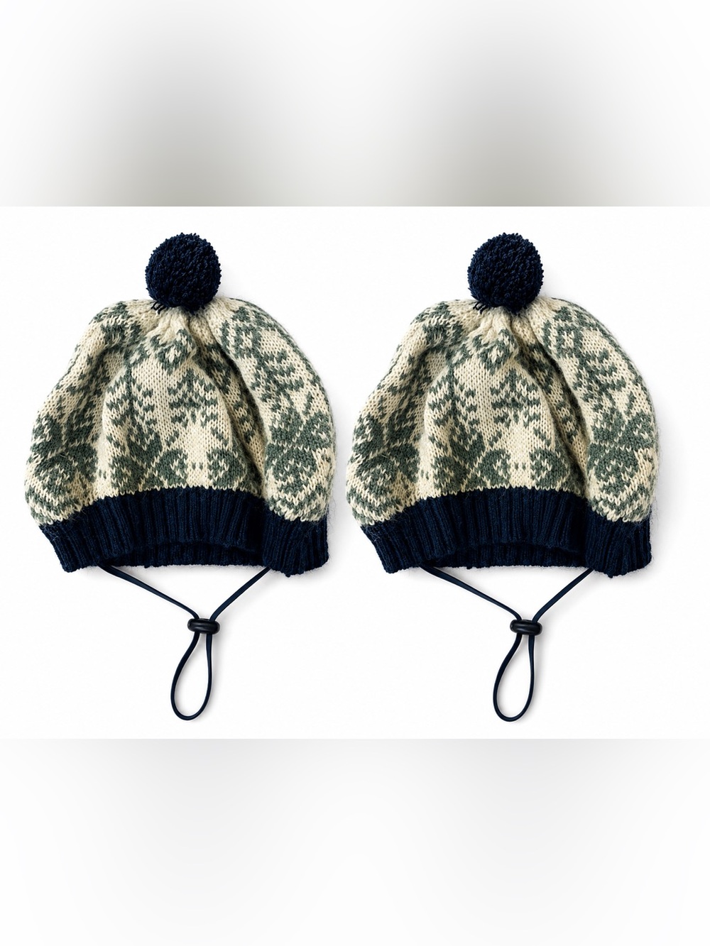 Dog beanies. Two matching Knit Hats/beanies for extra large dogs.